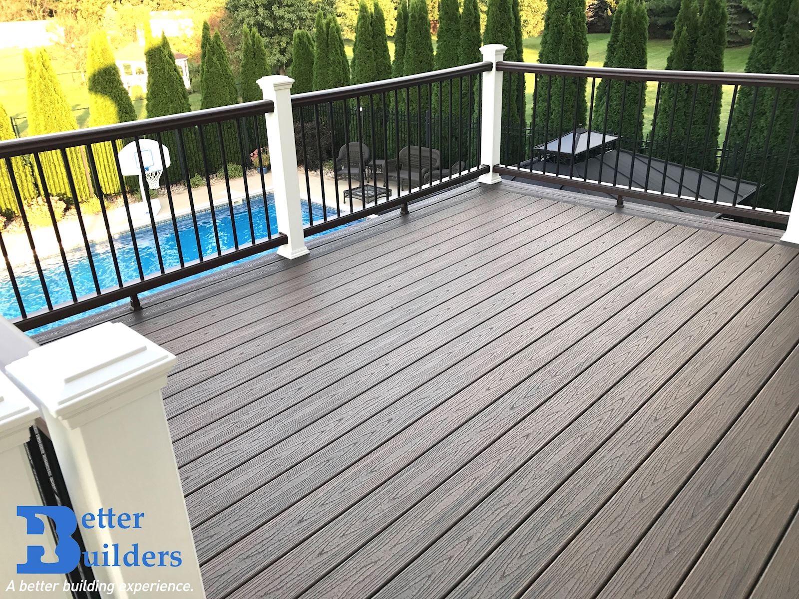 Composite Trex Decking and Railing by Des Moines Premier Deck Builder